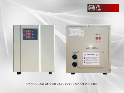 Front & Rear View - 5000 VA (5 kVA) | Model VR-5000F