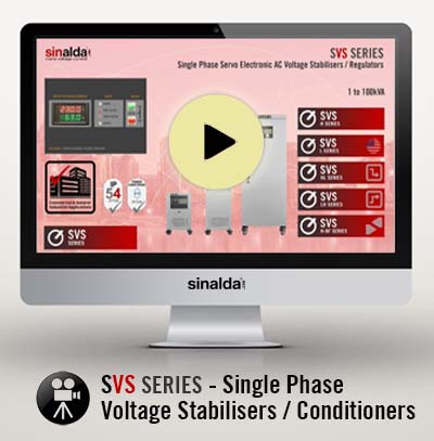 Single Phase Voltage Stabilisers - SINALDA
